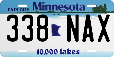 MN license plate 338NAX