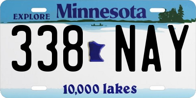 MN license plate 338NAY