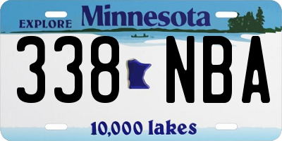 MN license plate 338NBA