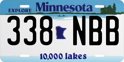 MN license plate 338NBB