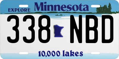 MN license plate 338NBD