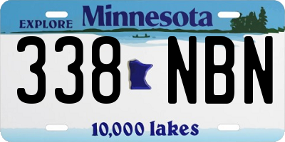 MN license plate 338NBN