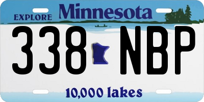 MN license plate 338NBP