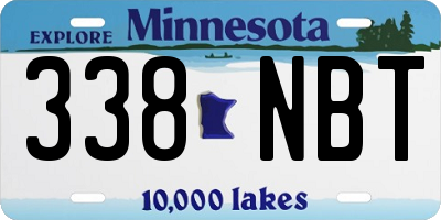 MN license plate 338NBT