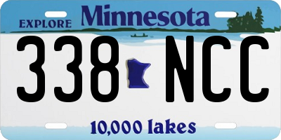 MN license plate 338NCC