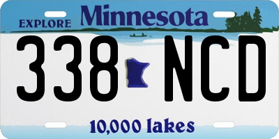MN license plate 338NCD