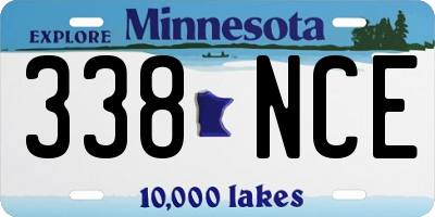 MN license plate 338NCE