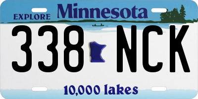 MN license plate 338NCK
