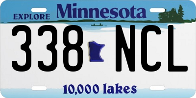 MN license plate 338NCL