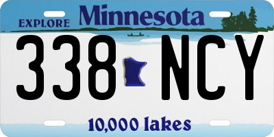 MN license plate 338NCY