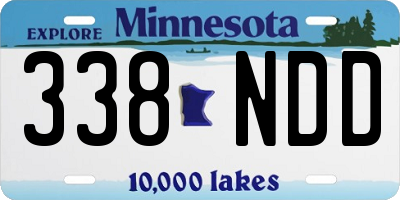 MN license plate 338NDD