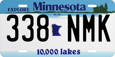 MN license plate 338NMK