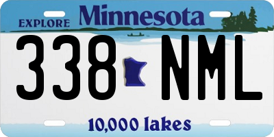 MN license plate 338NML