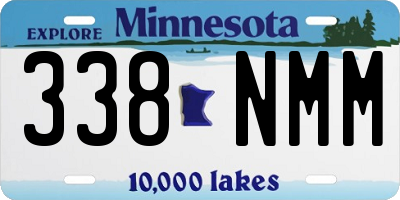 MN license plate 338NMM