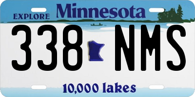 MN license plate 338NMS