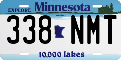 MN license plate 338NMT