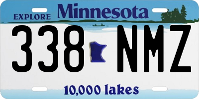 MN license plate 338NMZ