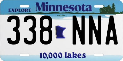 MN license plate 338NNA