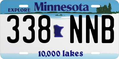 MN license plate 338NNB