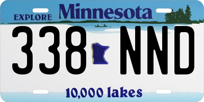 MN license plate 338NND