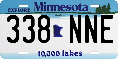 MN license plate 338NNE