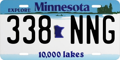 MN license plate 338NNG