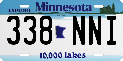 MN license plate 338NNI