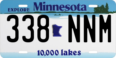 MN license plate 338NNM