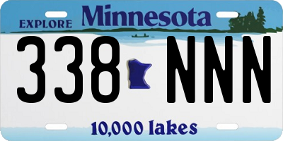 MN license plate 338NNN