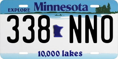 MN license plate 338NNO