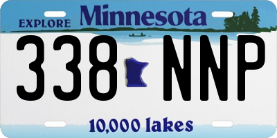 MN license plate 338NNP