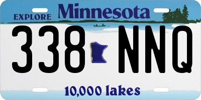 MN license plate 338NNQ