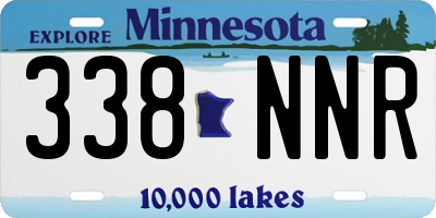 MN license plate 338NNR