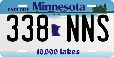 MN license plate 338NNS