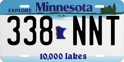 MN license plate 338NNT