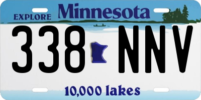 MN license plate 338NNV