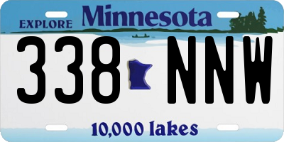 MN license plate 338NNW