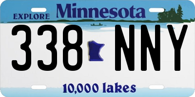 MN license plate 338NNY