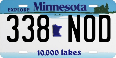 MN license plate 338NOD