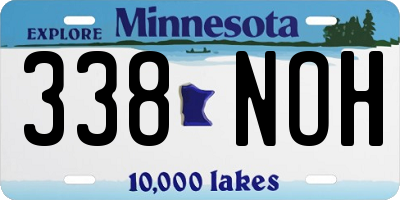 MN license plate 338NOH