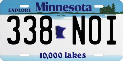 MN license plate 338NOI