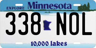 MN license plate 338NOL