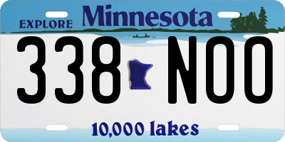 MN license plate 338NOO