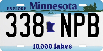 MN license plate 338NPB