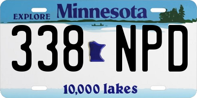 MN license plate 338NPD
