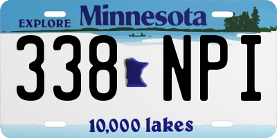 MN license plate 338NPI
