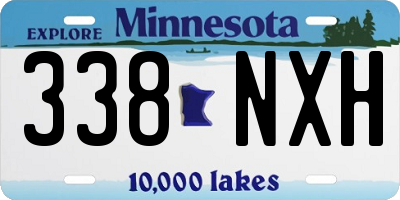 MN license plate 338NXH