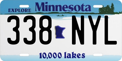 MN license plate 338NYL
