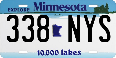 MN license plate 338NYS