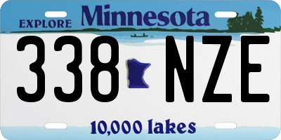 MN license plate 338NZE